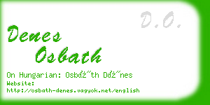 denes osbath business card